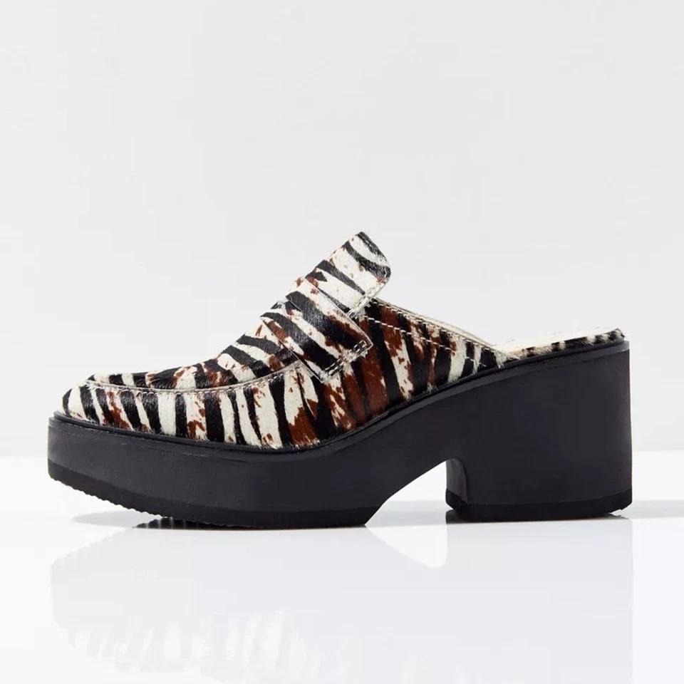 NUEVO EN CAJA $190 Calzado Matisse Kelly Mocasín Plataforma Mula Zapatos Cebra