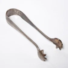 Art Krupp Berndorf Antique Art Deco Silver Plated Small Sugar Tongs 4.5"l