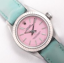 Rolex Lady 26mm Date 18k Gold Fluted Bezel-Pi...