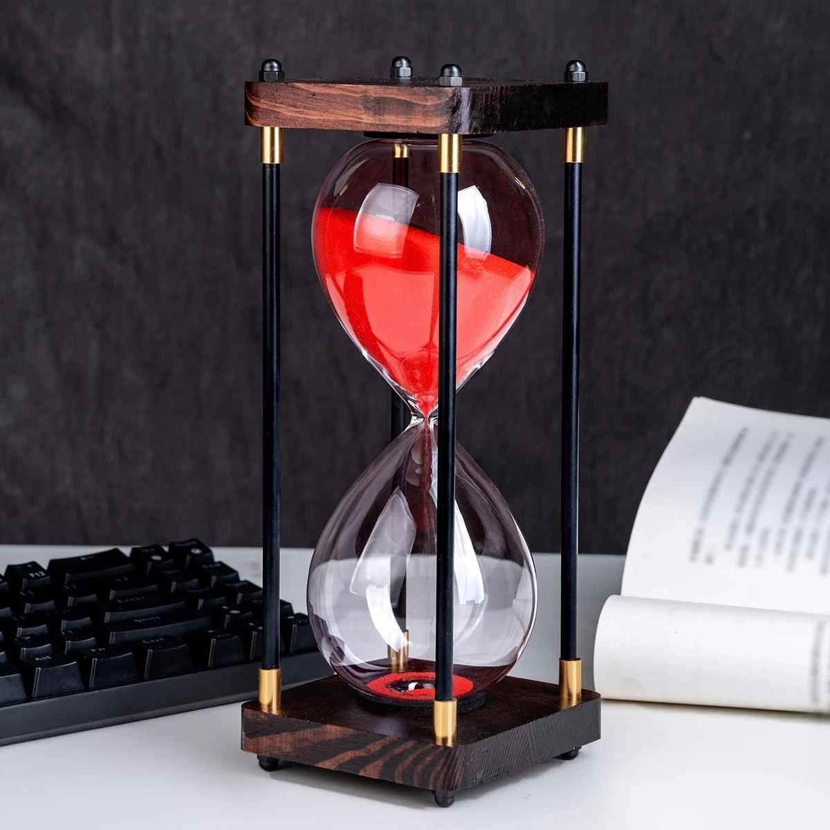 60 Minutes Hourglass Sand Timers Large Sand Timer Decorative Quiet