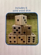 OUTDOOR LAWN DICE -Six 3.5  Dice W/Carry Bag -Yard Game -NEW in Box