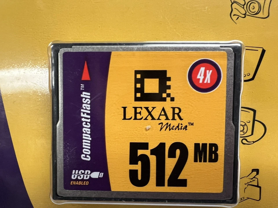 Lexar Media 512 MB 4x Speed - CompactFlash Card (CF512-04-2660) NOS Sealed - Image 3 of 4