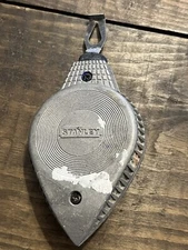 Classic Vintage Cast Alu STANLEY CHALK-O-MATIC Chalk Line Reel Plumb Bob Tool