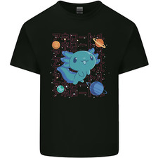 Kawaii Axolotl in Space Kids T-Shirt Boys Girls
