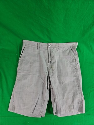 Apt 9 Mens Bermuda Walking Golf Shorts SZ  36 Gray White Check Plaid 