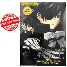 Black Butler Kuroshitsuji (English Dub) Season 1-4 + Movie + 9 OVA + Movie DVD