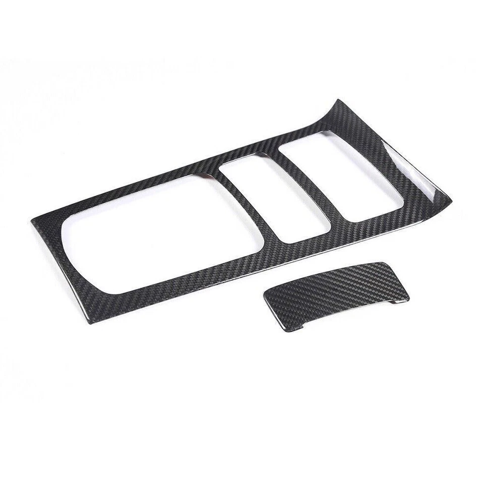 Embellecedores de cambio de marchas de consola central de coche de fibra de carbono para Porsche Cayenne 2011-2017 Foto 3 de 4