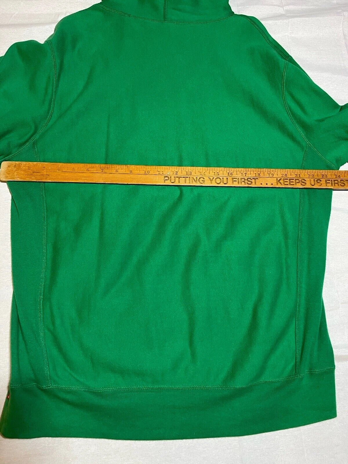 Felpa con cappuccio logo arabo supreme verde SS12 GM1