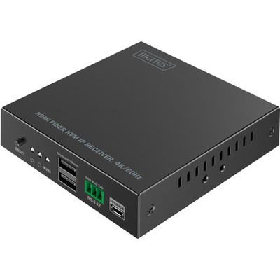 Digitus HDMI Fiber KVM IP Receiver, KVM-Switch, schwarz