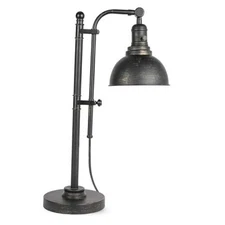  Rustic Desk Lamp Black Adjustable, Industrial Style Metal Task Lamp Bronze
