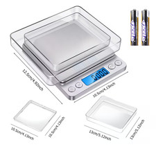 Digital Food Scale with Dual Display g/oz Stainless Steel Kitchen Gym