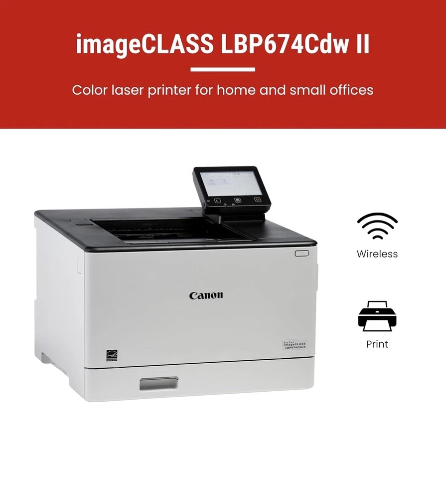 Canon Color imageCLASS LBP674Cdw II Wireless Duplex Laser Printer 35 PPM - Image 2 of 4