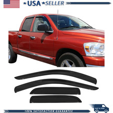 2002-2009 Dodge Ram Quad Cab Tape On External Slim Window Visor, Grade Acrylic,