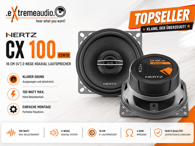 Hertz Cento CX 100 10 cm 2-Wege Koaxiallautsprecher 1 Paar  COAX 2Way 100mm NEU