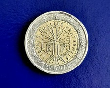 Moneda 2 Euros 2001 Francia. Con errores.