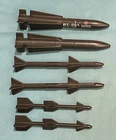 original G.I. GI JOE gijoe SKYSTRIKER MISSILE LOT x6 weapons parts FREE SHIP
