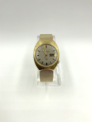Vintage Mens Bulova Accutron Solid 14kt Gold Watch 79.6gr 7.5
