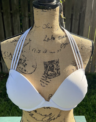 Victoria's Secret Bombshell Push-Up Bikini Swim Top White 36B