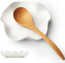 Mfacoy 5.3" Ceramic Spoon Rest – Heat-Resistant Kitchen Utensil Holder