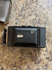 Zeiss Ikon Nettar Anastigmat Black Vintage Folding Camera with Case
