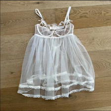 Honey Birdette Daisy Babydoll Bridal Slip Lingerie in Ivory US 32B