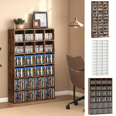 DVD Media Storage Shelf with Adjustable Shelves