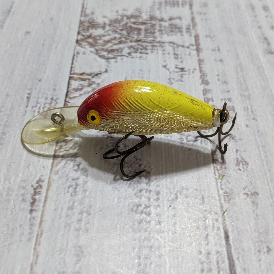 1970's Bill Norman Little Scooper Clown 2.75" Shallow Crankbait Lure - Image 2 of 4