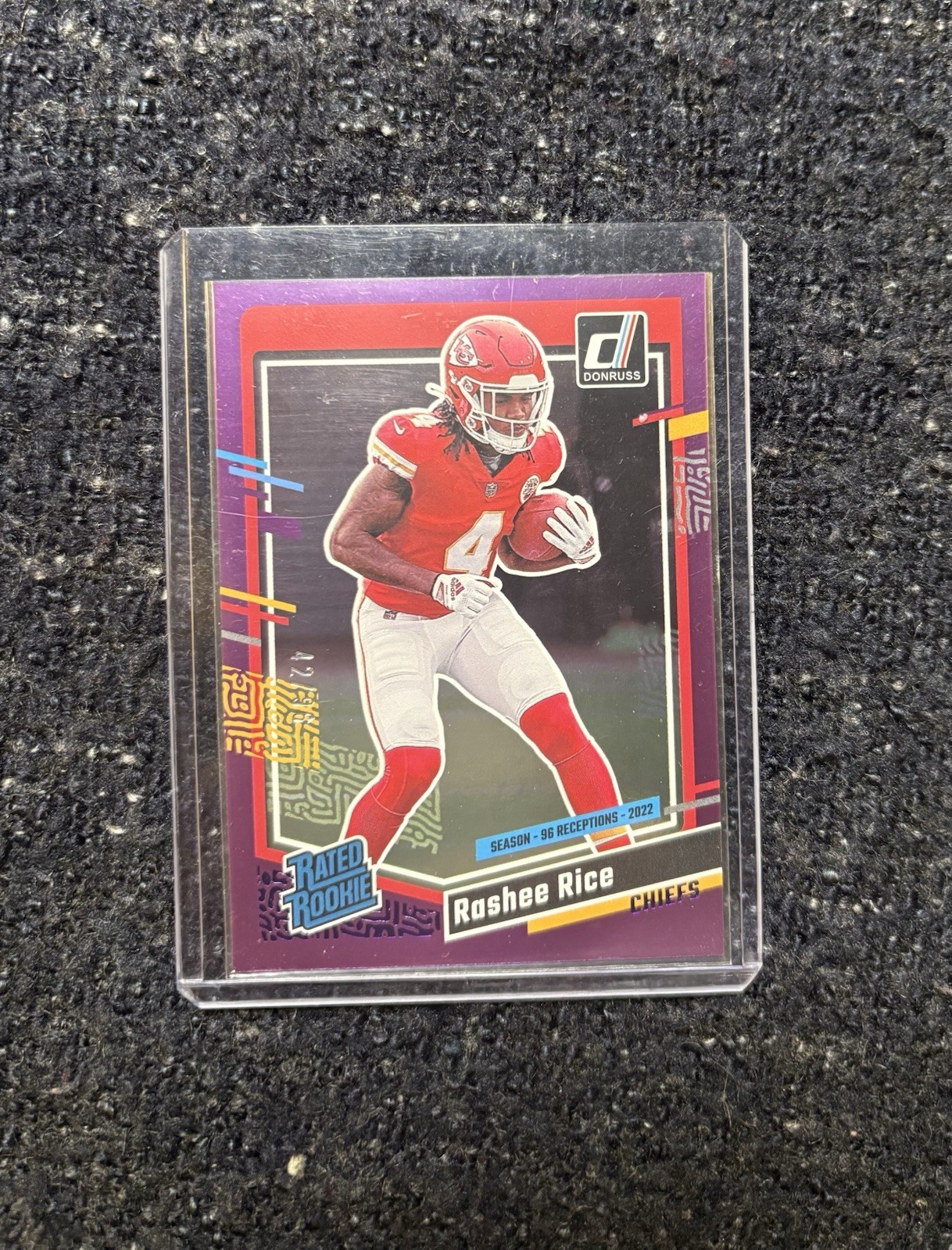 2023 Panini Donruss - Rated Rookie Rashee Rice #350 Season Stat Line /96 (RC)