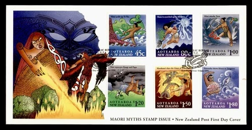 DR WHO 1994 NEW ZEALAND FDC MAORI MYTH COMBO $1.80 M79698
