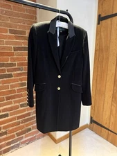 Holland Cooper Black Longline Wool Blazer/Coat Size 10