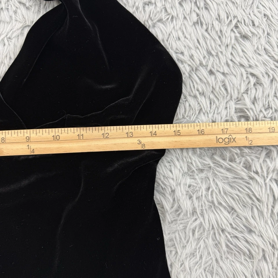 Top Halter Express Para Mujer S De Colección Y2K Terciopelo Seda Babydoll Capricho Hada Grunge Foto 3 de 4