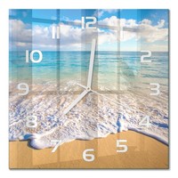 Stilvolle Wanduhr Mit FließEnden Zeigern Hawaii-Strand WeißE Zeiger 30X30 Cm