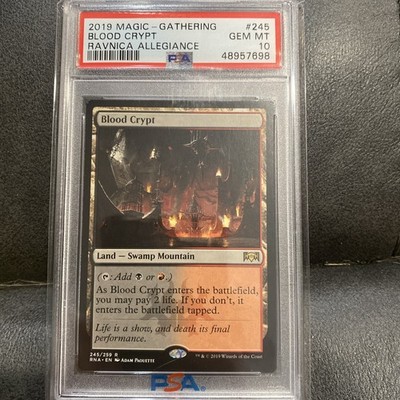PSA 10 Blood Crypt (NonFoil) R - Ravnica Allegiance (RNA) MTG - 245  Gem Mint