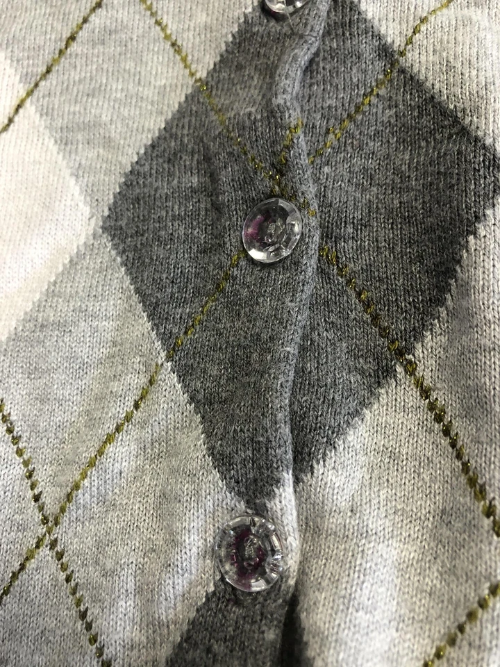 Женский свитер New York & Company большой фиолетовый кардиган на пуговицах Argyle классический - Изображение 3 из 4