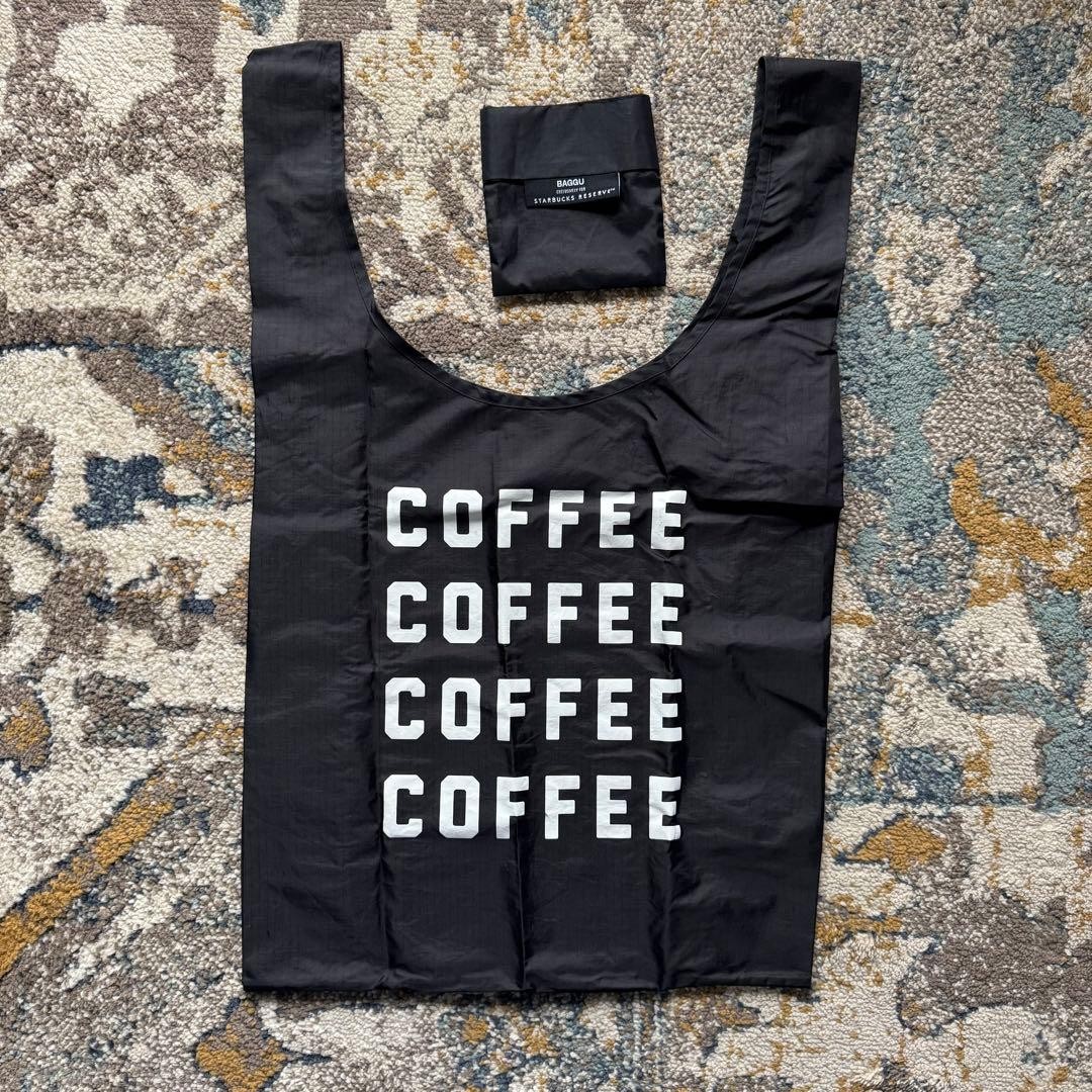 Limited BAGGU Starbucks Reserve coffee Reusable bag Standard Black ECO Japan