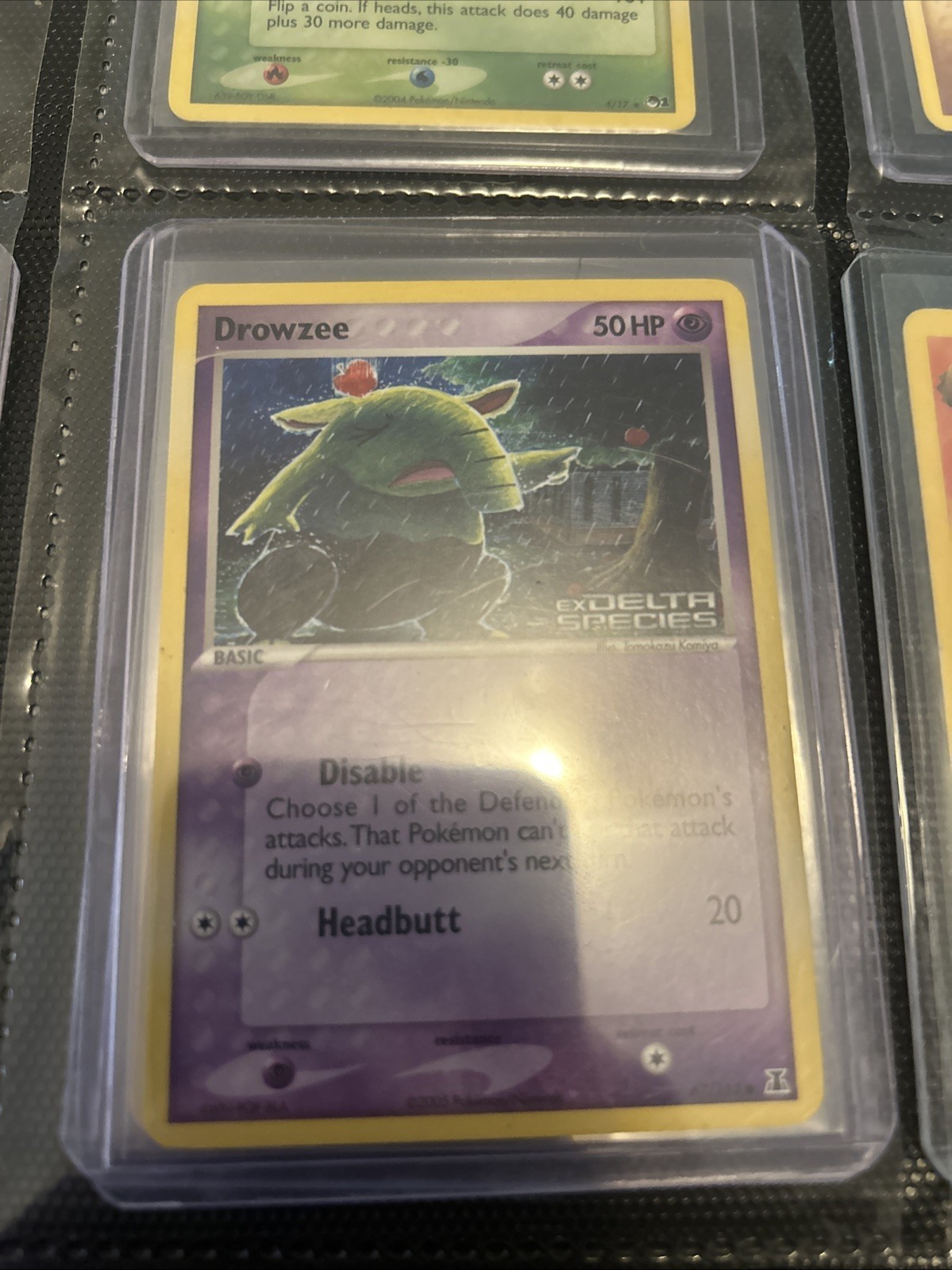Pokemon Drowzee Card EX Delta Species 67/113 2005 Reverse Stamped Holo