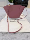 Mansur Gavriel Wave Bucket Bag Pink Leather Shoulder Crossbody Handbag AUTHENTIC