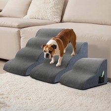 Pet Stairs Ramp for Bed Dog Step Ladder Memory Foam Non-Slip Washable Cover