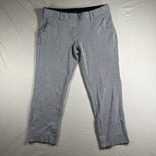 VTG Y2K Theory Herringbone Pants Women's 4 Gray Made In USA Corporate Stretchy