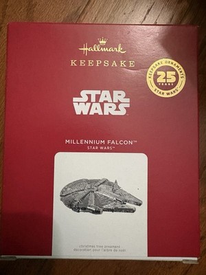 Hallmark Keepsake Star Wars Millennium Falcon Silver Metal Hanging Ornament 2021