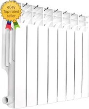 Wall-Mounted Radiator Heater with 8 Panels, Light Weight Aluminum Hot Water Radi