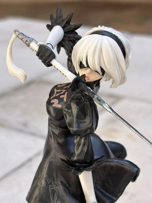 Girl NieR: Automata Yorha PVC Anime Action Figure Modell Sammlung 18cm schwarz