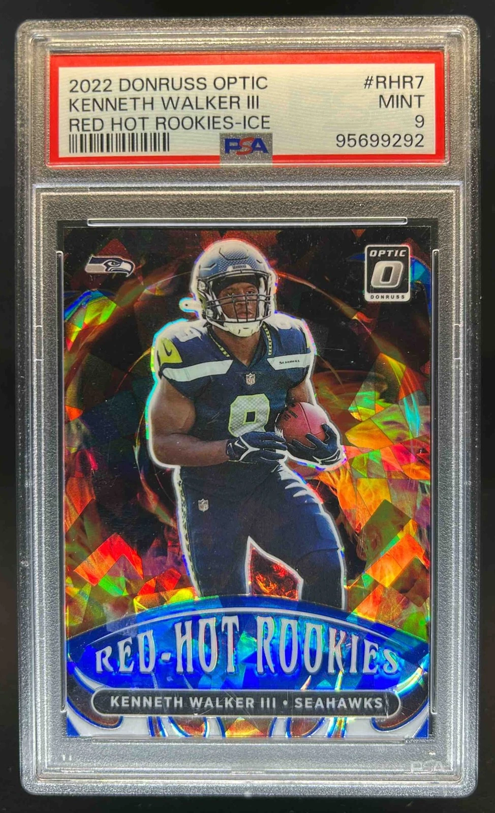 Kenneth Walker III Panini Donruss Optic Red Hot Rookies #RHR7 Ice
