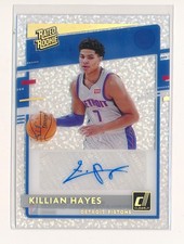 KILLIAN HAYES 2020-21 CLEARLY DONRUSS RATED ROOKIE HOLO GOLD RC AUTO 2/5 PISTONS