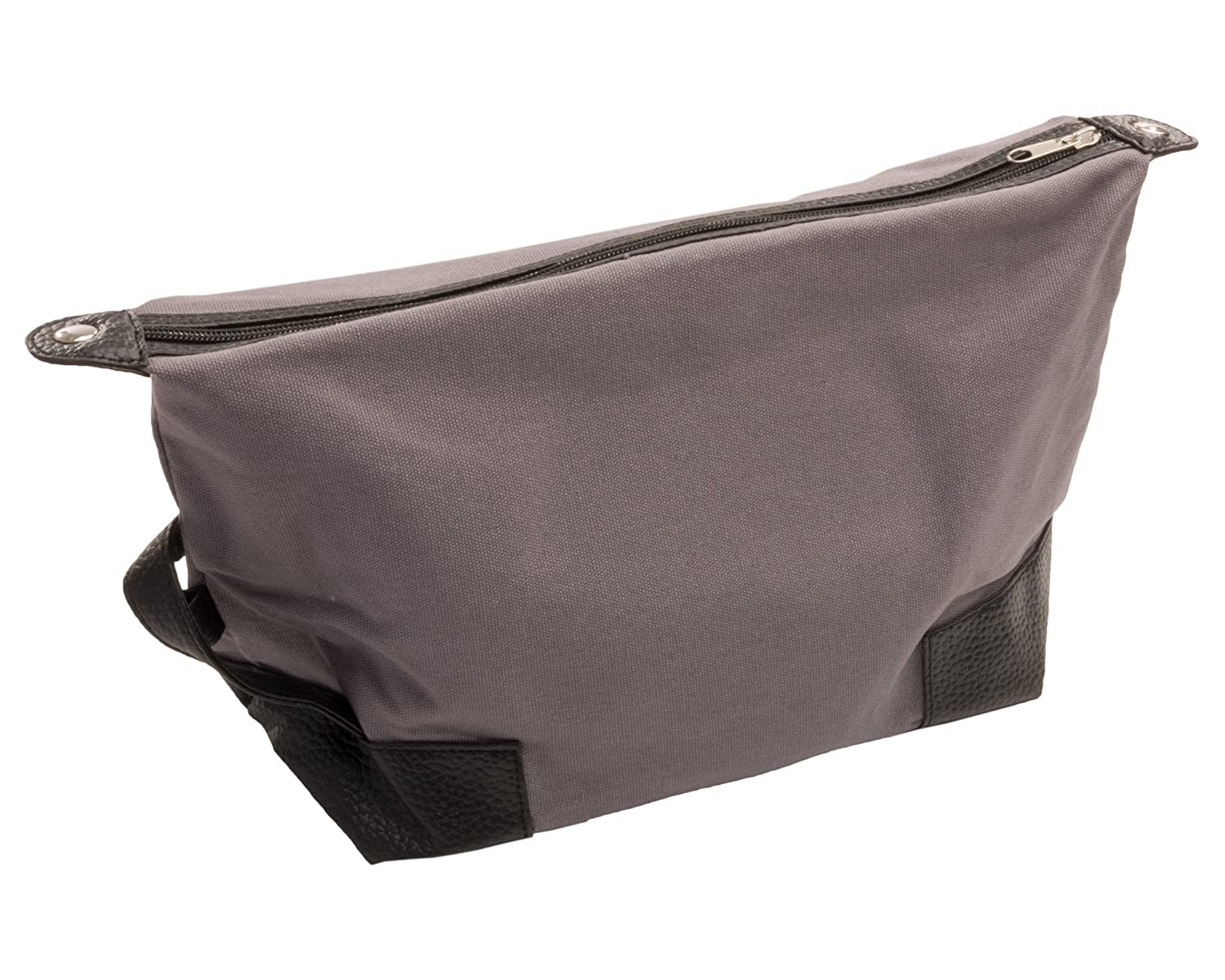 Мужская холщовая сумка для туалетных принадлежностей Mainstreet Collection с застежкой-молнией (серая)