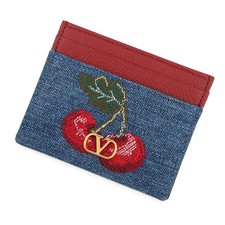 Valentino Garavani Card Case V Logo Cherry Denim 7W2P0AJ7BRJ VALENTINO  Assuranc