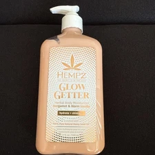 Hempz Glow Getter Herbal Body Moisturizer with Shimmer 17oz - Bergamot & Vanilla