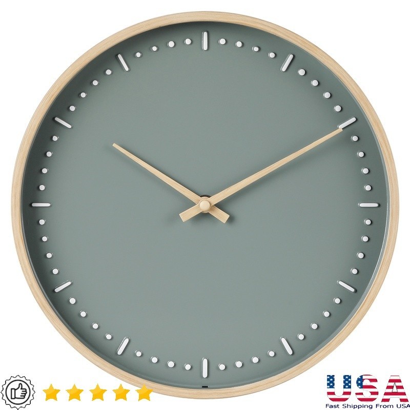 Modern Analog Wall Clock Decorative Easy Hang 11.5 Inch Indoor Timepiece New