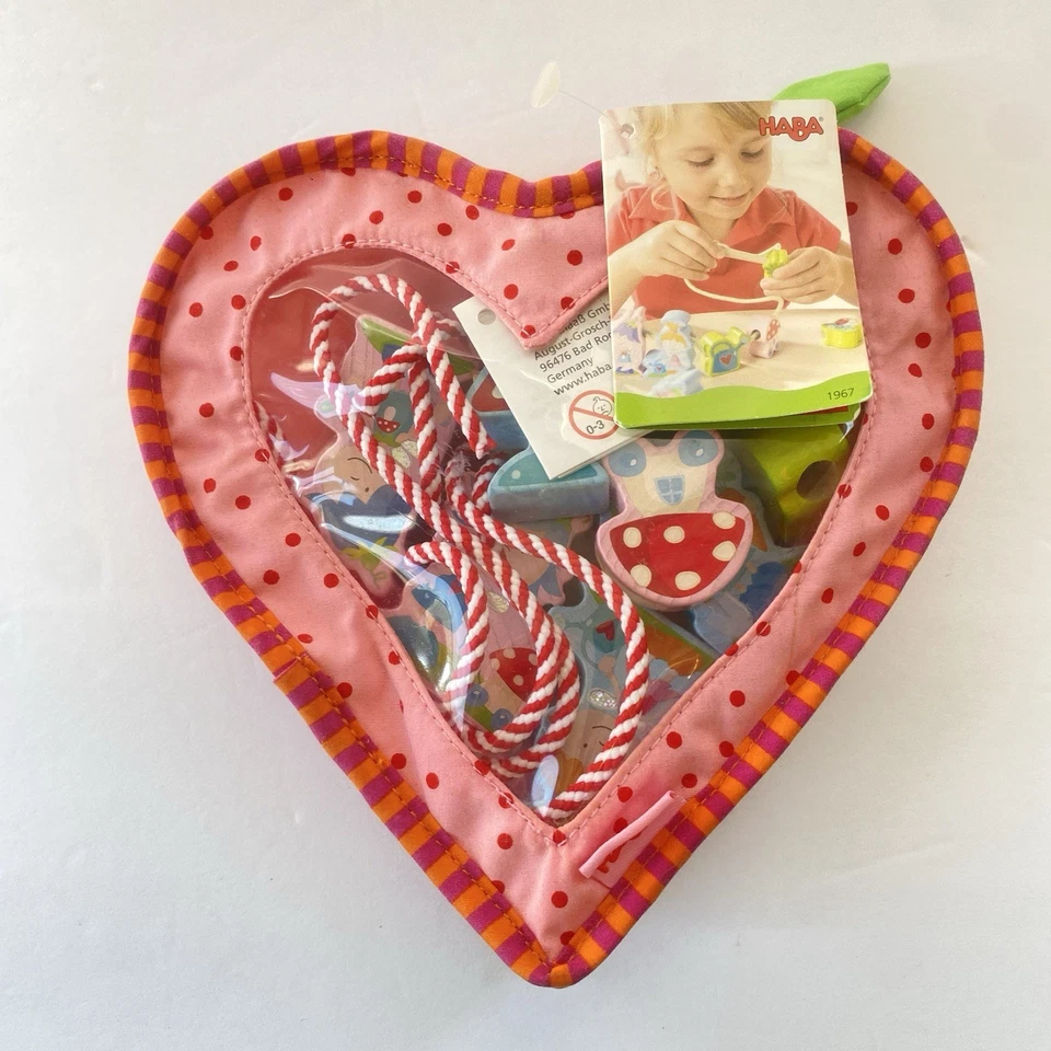 Haba Bambini Beads Kids Beading String Beads Wood Flower Faries Fine Motor Skill - Image 3 of 4