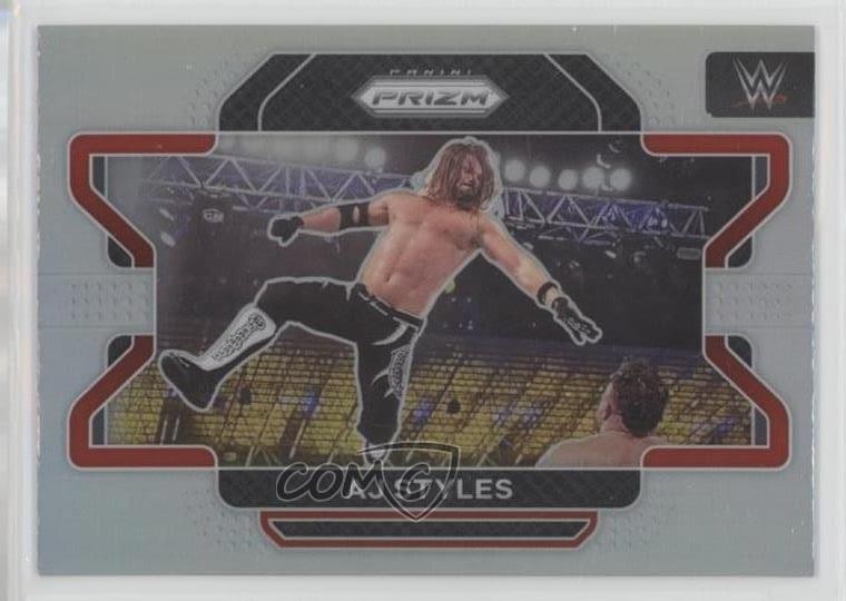 2022 Panini Prizm WWE Silver Prizm AJ Styles #7 0o6v